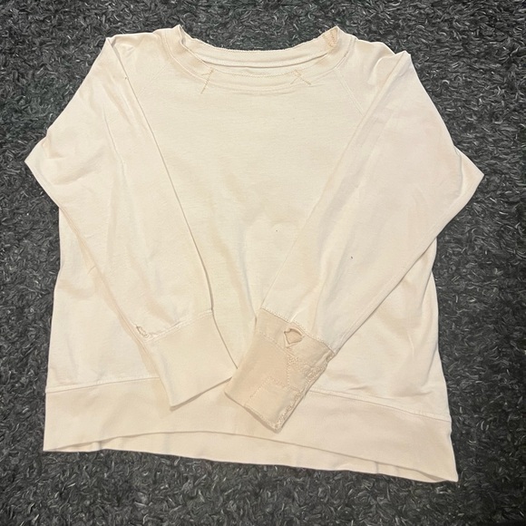 Current/elliott cream crew neck sweatshirt - Picture 2 of 8